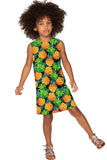 3 for $49! Endless Summer Adele Green Pineapple Print Cute Shift Dress - Girls - Pineapple Clothing