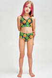 Endless Summer Claire Green Sporty Two Piece Swim Bikini Set - Girls - Pineapple Clothing