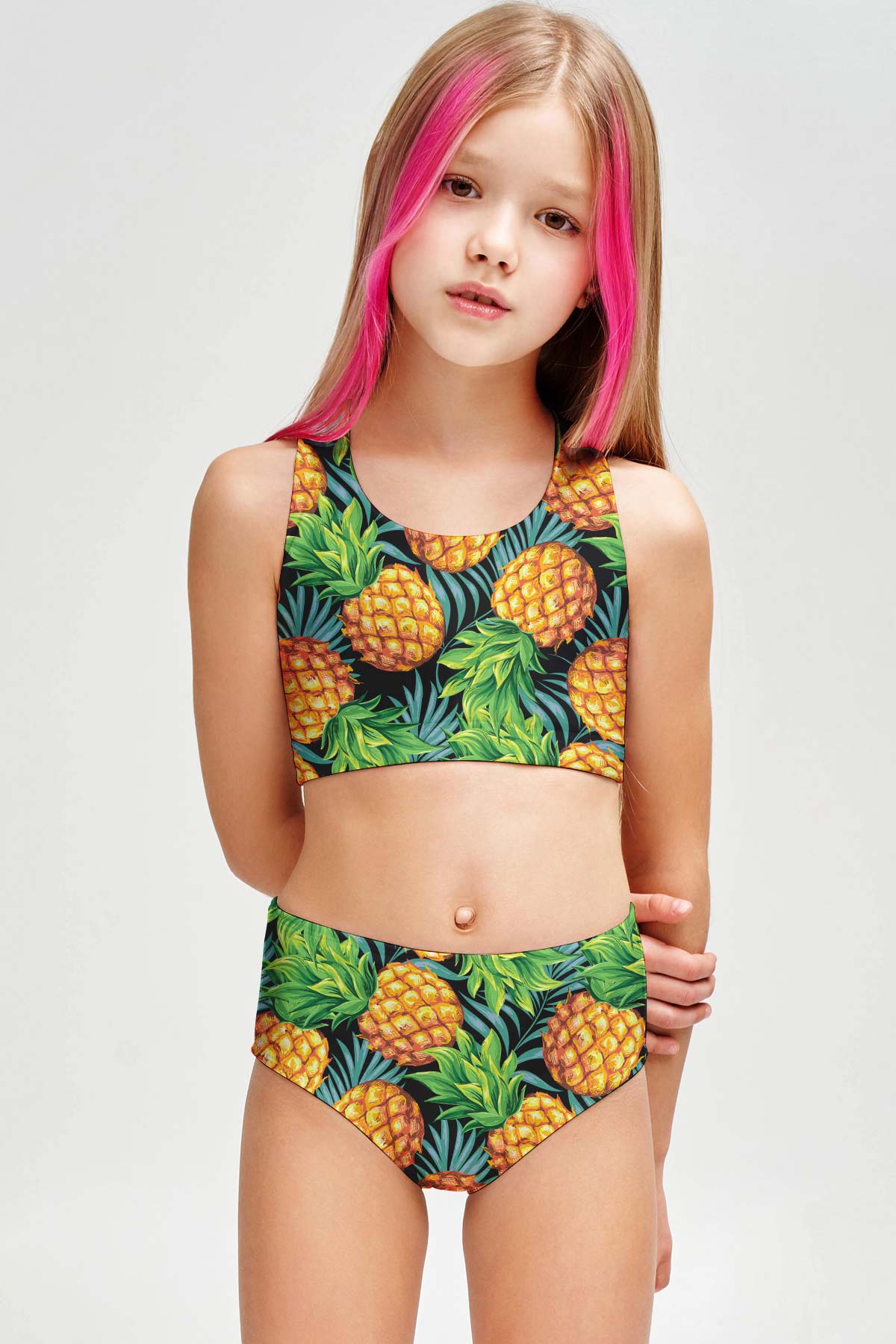 Endless Summer Claire Green Sporty Two Piece Swim Bikini Set - Girls - Pineapple Clothing