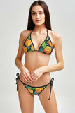 Endless Summer Lara Green Tropical Triangle String Bikini Top - Women - Pineapple Clothing