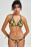 Endless Summer Lara Green Tropical Triangle String Bikini Top - Women - Pineapple Clothing