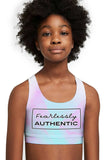 Fearlessly Authentic Stella Pink Seamless Sports Bra Crop Top - Kids - Pineapple Clothing