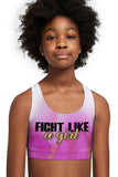 Fight Like a Girl Stella Seamless Racerback Sports Bra Crop Top - Kids - Pineapple Clothing