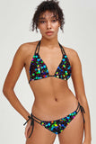 Fireworks Sofia Glitter Loop Tie Side Hipster Bikini Bottom - Women - Pineapple Clothing