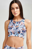 Florescence Starla High Neck Padded Sporty Crop Top Sports Bra - Women - Pineapple Clothing