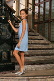 Baby Blue Crochet Lace Shift Party Cocktail Summer Dress - Girls - Pineapple Clothing
