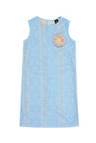 Baby Blue Crochet Lace Sleeveless Day Summer Shift Mommy and Me Dress - Pineapple Clothing