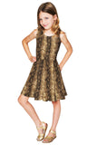 Animal Print Fancy Fit & Flare Skater Party Dress - Girls - Pineapple Clothing
