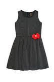 Black Grey Sleeveless Skater Fit and Flare Party Mother Daughter Dress - Pineapple Clothing