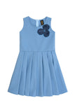 Blue Fancy Fit & Flare Skater Christmas Party Dress - Girls - Pineapple Clothing