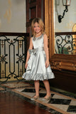 Silver Grey Fit & Flare Summer Party Little Princess Dress Flower Girl - Pineapple Clothing