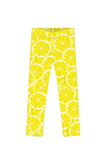 A Piece of Sun Lucy Yellow Lemon Print Cute Summer Leggings - Girls - Pineapple Clothing