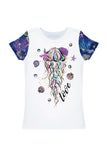 Jellyfish Zoe Cute White & Blue Sea Print T-Shirt - Kids - Pineapple Clothing