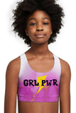 Girl Power Stella Pink Seamless Racerback Sports Bra Crop Top - Kids - Pineapple Clothing