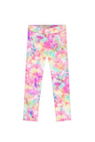 Girly Swirl Lucy Pink Cute Tie Dye Printed Performance Leggings - Kids - Pineapple Clothing