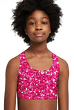 Glam Doll Stella Pink Seamless Racerback Sports Bra Crop Top - Kids - Pineapple Clothing