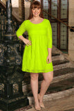 Bright Neon Yellow Stretchy Lace Empire Waist Party Dress - Women - Pineapple Clothing