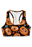 Halloweird Stella Black Seamless Racerback Sport Yoga Bra - Women - Pineapple Clothing