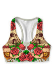 SEMI-ANNUAL SALE! Hardy Gal Stella Printed Seamless Racerback Sport Yoga Bra - Women - Pineapple Clothing