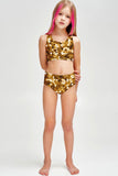Haute Gold Claire Glitter Sporty Two Piece Swim Bikini Set - Girls - Pineapple Clothing