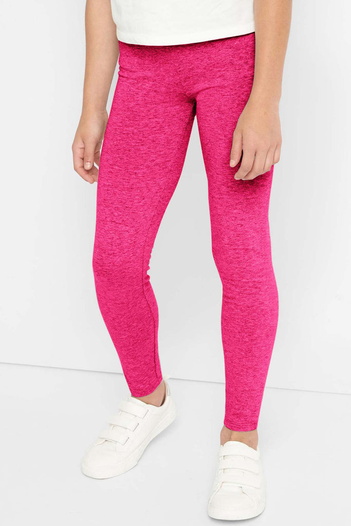 Heather Neon Pink Lucy UV 50+ Cute Bright Stretchy Leggings