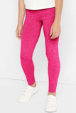 Heather Neon Pink Lucy UV 50+ Cute Bright Stretchy Leggings - Kids - Pineapple Clothing