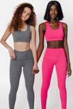 Heather Steel Grey Stella UV 50+ Racerback Sport Yoga Bra - Women - Pineapple Clothing