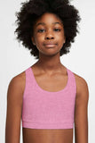 Heather Light Pink Stella Seamless UV 50+ Sports Bra Crop Top - Kids - Pineapple Clothing