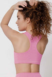 Heather Light Pink Stella UV 50+ Seamless Sport Yoga Bra - Women - Pineapple Clothing