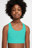Heather Mint Stella Green Seamless UV 50+ Sports Bra Crop Top - Kids - Pineapple Clothing