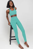 Heather Mint Stella Green UV 50+ Seamless Racerback Sports Bra - Women - Pineapple Clothing