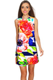 Hey-Sailor! Adele Striped Floral Print Shift Dress - Women - Pineapple Clothing