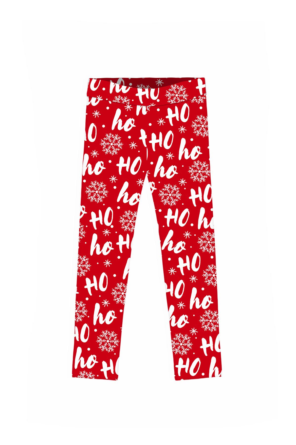 Hohoho Lucy Red Cute Winter Print Leggings - Kids - Pineapple Clothing