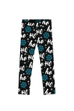 Hohoho Black Lucy Cute Winter Print Leggings - Girls - Pineapple Clothing