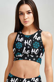 Hohoho Black Starla High Neck Padded Crop Top Sports Bra - Women - Pineapple Clothing