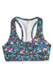 Hollywood Sparkle Stella Bright Seamless Racerback Sport Yoga Bra - Women - Pineapple Clothing