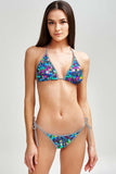 Hollywood Sparkle Lara Glitter Triangle String Bikini Top - Women - Pineapple Clothing