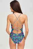 Hollywood Sparkle Nikki Crisscross Strappy One-Piece Swimsuit - Women - Pineapple Clothing