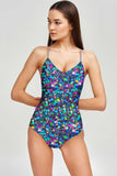 Hollywood Sparkle Nikki Crisscross Strappy One-Piece Swimsuit - Women - Pineapple Clothing