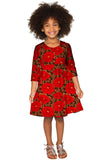 Hot Tango Gloria Fit & Flare Red Lace Print Dress - Girls - Pineapple Clothing