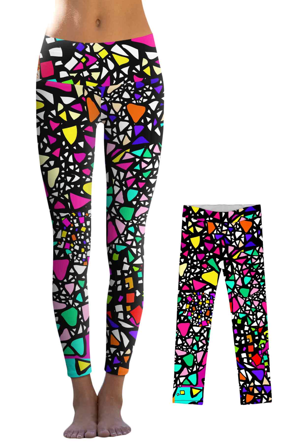 In a Joyful Mood Lucy Bold Printed Unique Leggings - Mommy and Me - Pineapple Clothing