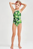 Island Life Becky Green Full Coverage One-Piece Swimsuit - Girls - Pineapple Clothing