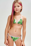 Island Life Green Tropical Triangle Two Piece Swimsuits - Mommy and Me - Pineapple Clothing