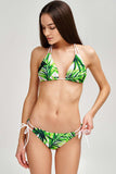 Island Life Green Tropical Triangle Two Piece Swimsuits - Mommy and Me - Pineapple Clothing