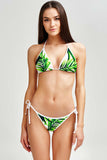 Island Life Lara Green Tropical Triangle String Bikini Top - Women - Pineapple Clothing