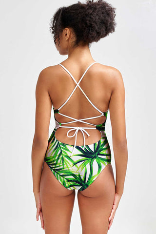 Island Life Becky Green Full Coverage One-Piece Swimsuit - Girls -  Pineapple Clothing