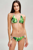 Island Life Sara Green Tropical Strappy Triangle Bikini Top - Women - Pineapple Clothing