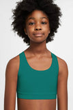 Jade Green UV 50+ Stella Seamless Racerback Sports Bra Crop Top - Kids - Pineapple Clothing