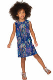 Jellyfish Adele Adorable Blue Sea Print Shift Summer Dress - Girls - Pineapple Clothing