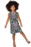 Jumanji Adele Grey Printed Sleeveless Spring Shift Dress - Girls - Pineapple Clothing